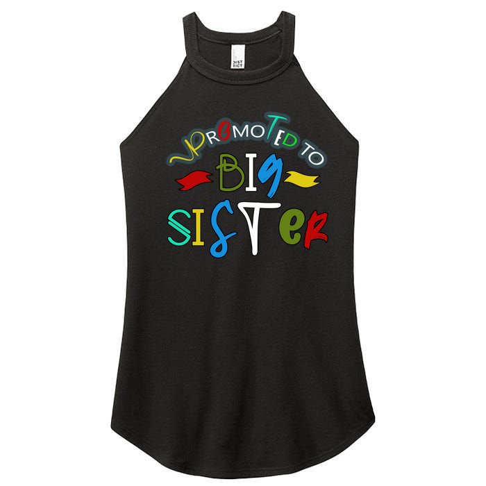 Promoted To Big Sister Est 2025 Funny First Time New Sister Women's Perfect Tri Rocker Tank