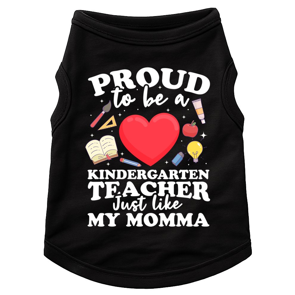 Proud To Be A Kindergarten Teacher Kindergarten Teacher Gift Doggie Tank