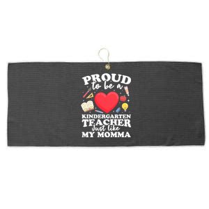 Proud To Be A Kindergarten Teacher Kindergarten Teacher Gift Large Microfiber Waffle Golf Towel