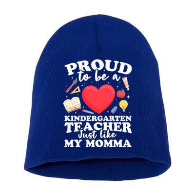 Proud To Be A Kindergarten Teacher Kindergarten Teacher Gift Short Acrylic Beanie