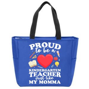 Proud To Be A Kindergarten Teacher Kindergarten Teacher Gift Zip Tote Bag