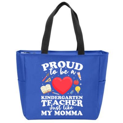 Proud To Be A Kindergarten Teacher Kindergarten Teacher Gift Zip Tote Bag