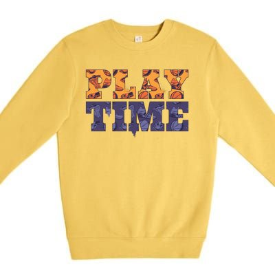 Play Time Basketball Premium Crewneck Sweatshirt