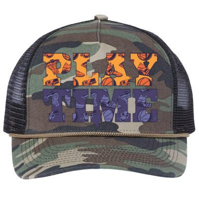 Play Time Basketball Retro Rope Trucker Hat Cap