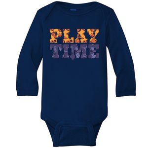 Play Time Basketball Baby Long Sleeve Bodysuit