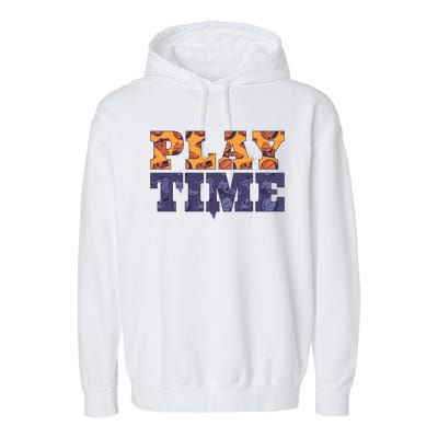 Play Time Basketball Garment-Dyed Fleece Hoodie