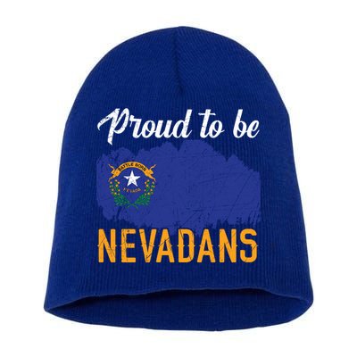 Proud To Be Nevadans Usa America Nevadians I Love Nevada Cool Gift Short Acrylic Beanie