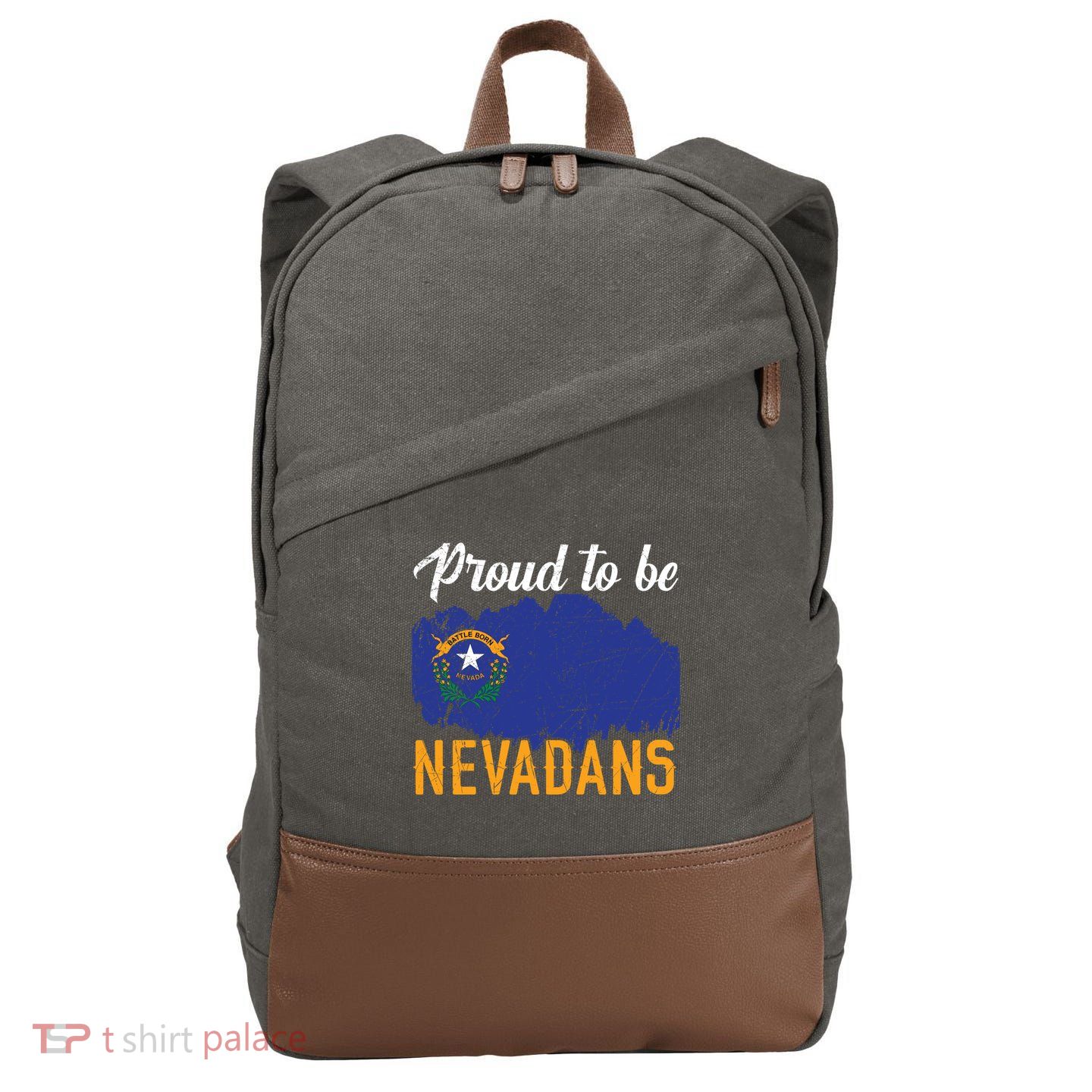 Proud To Be Nevadans Usa America Nevadians I Love Nevada Cool Gift Cotton Canvas Backpack