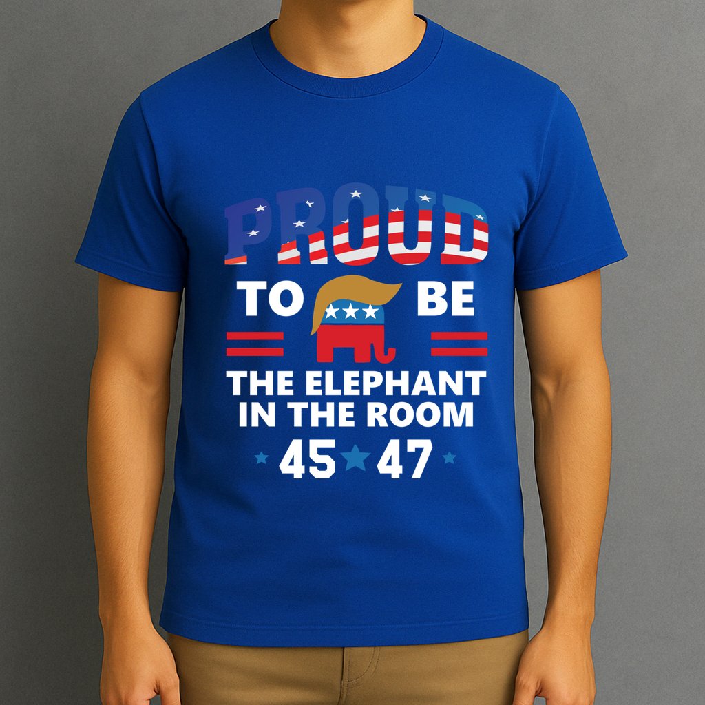 Proud To Be The Elephant In Room Pro Trump 24 White Elephant T-Shirt