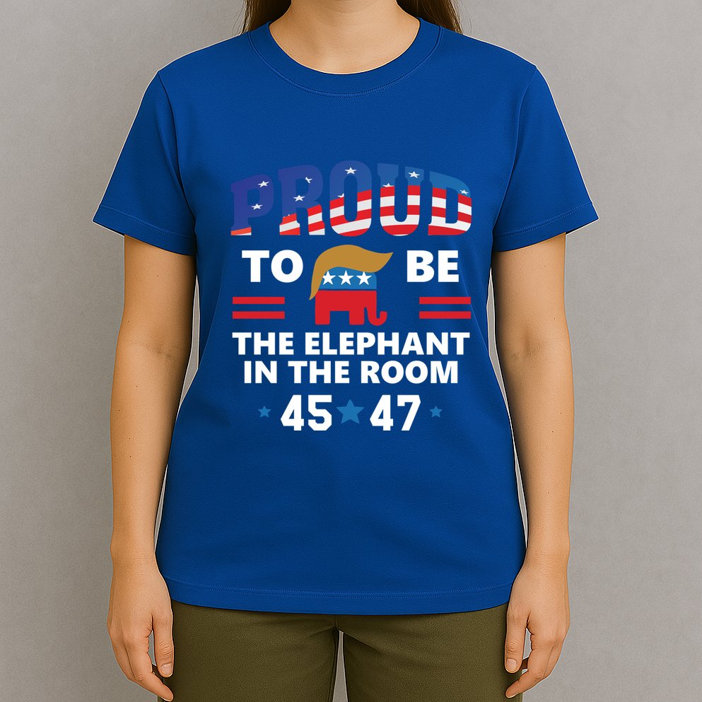 Proud To Be The Elephant In Room Pro Trump 24 White Elephant T-Shirt