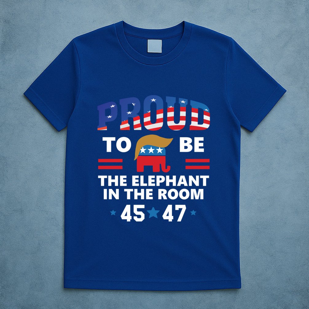 Proud To Be The Elephant In Room Pro Trump 24 White Elephant T-Shirt