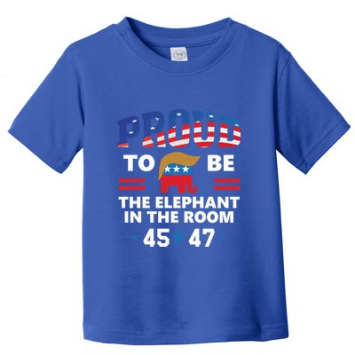 Proud To Be The Elephant In Room Pro Trump 24 White Elephant Toddler T-Shirt