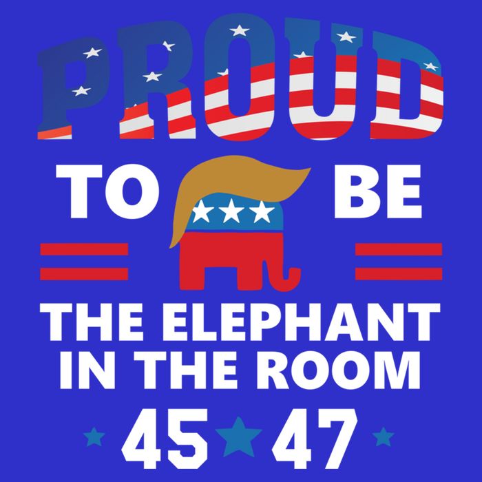 Proud To Be The Elephant In Room Pro Trump 24 White Elephant Kids T-Shirt