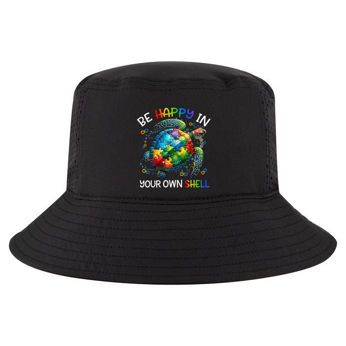 Puzzle Turtle Be Happy In Your Own Shell Autism Awareness Cool Comfort Performance Bucket Hat