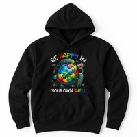 Puzzle Turtle Be Happy In Your Own Shell Autism Awareness Hoodie