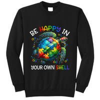 Puzzle Turtle Be Happy In Your Own Shell Autism Awareness Sweatshirt