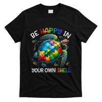 Puzzle Turtle Be Happy In Your Own Shell Autism Awareness T-Shirt