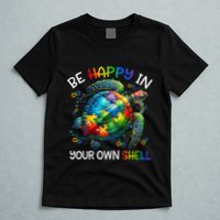 Puzzle Turtle Be Happy In Your Own Shell Autism Awareness T-Shirt
