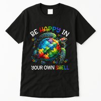 Puzzle Turtle Be Happy In Your Own Shell Autism Awareness Tall T-Shirt