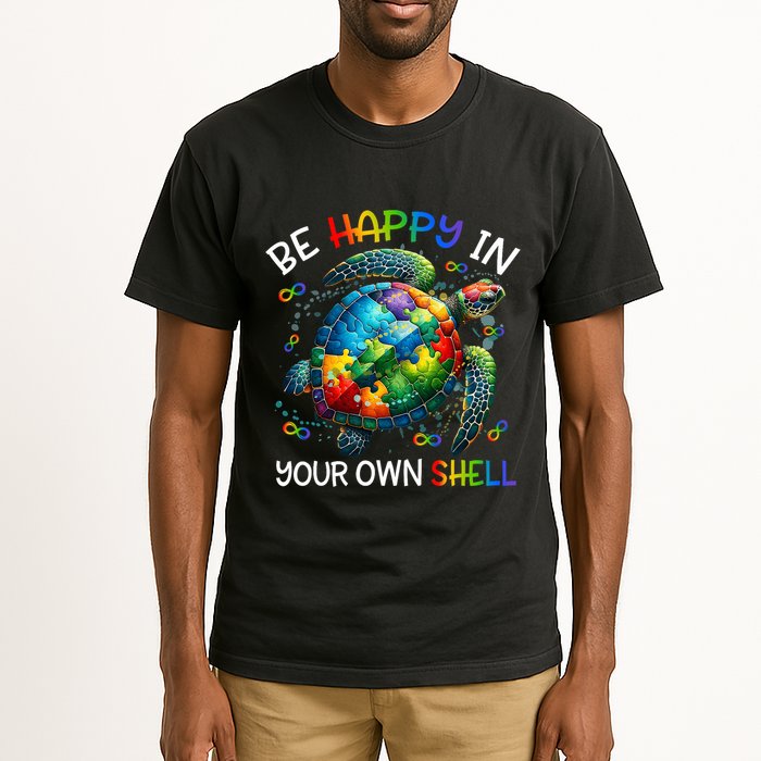 Puzzle Turtle Be Happy In Your Own Shell Autism Awareness Tall T-Shirt
