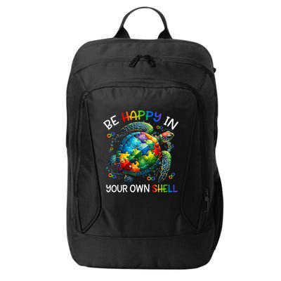 Puzzle Turtle Be Happy In Your Own Shell Autism Awareness City Backpack