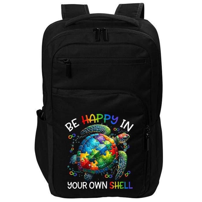 Puzzle Turtle Be Happy In Your Own Shell Autism Awareness Impact Tech Backpack