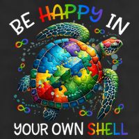 Puzzle Turtle Be Happy In Your Own Shell Autism Awareness Beanie