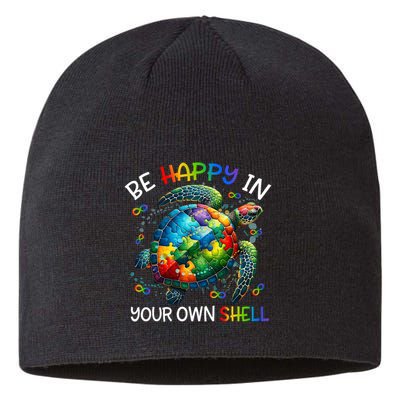 Puzzle Turtle Be Happy In Your Own Shell Autism Awareness Sustainable Beanie