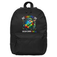 Puzzle Turtle Be Happy In Your Own Shell Autism Awareness 16 in Basic Backpack