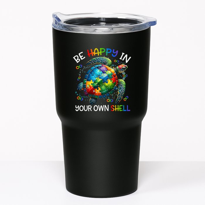 Puzzle Turtle Be Happy In Your Own Shell Autism Awareness Tumbler