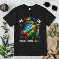 Puzzle Turtle Be Happy In Your Own Shell Autism Awareness Premium T-Shirt
