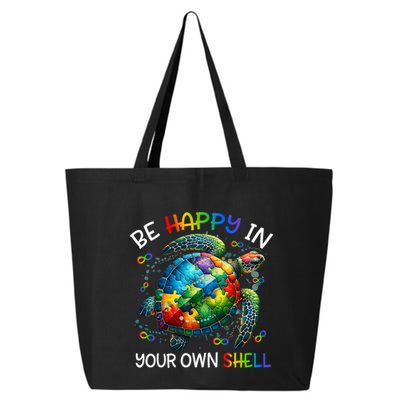 Puzzle Turtle Be Happy In Your Own Shell Autism Awareness 25L Jumbo Tote