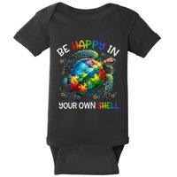 Puzzle Turtle Be Happy In Your Own Shell Autism Awareness Baby Bodysuit