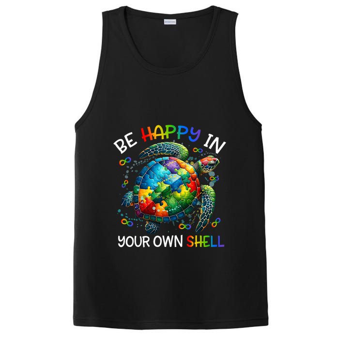 Puzzle Turtle Be Happy In Your Own Shell Autism Awareness PosiCharge Competitor Tank