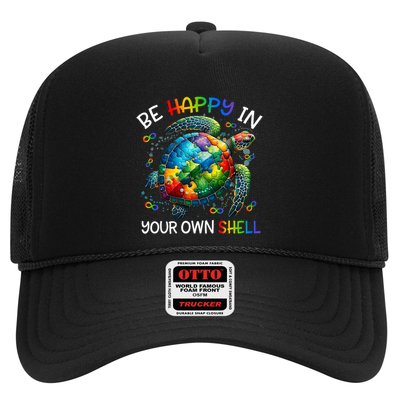 Puzzle Turtle Be Happy In Your Own Shell Autism Awareness Trucker Hat