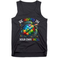 Puzzle Turtle Be Happy In Your Own Shell Autism Awareness Tank Top