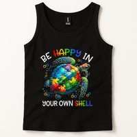 Puzzle Turtle Be Happy In Your Own Shell Autism Awareness Tank Top