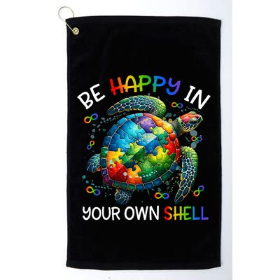 Puzzle Turtle Be Happy In Your Own Shell Autism Awareness Golf Towel