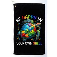 Puzzle Turtle Be Happy In Your Own Shell Autism Awareness Golf Towel