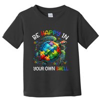 Puzzle Turtle Be Happy In Your Own Shell Autism Awareness Toddler T-Shirt