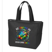 Puzzle Turtle Be Happy In Your Own Shell Autism Awareness Zip Tote Bag