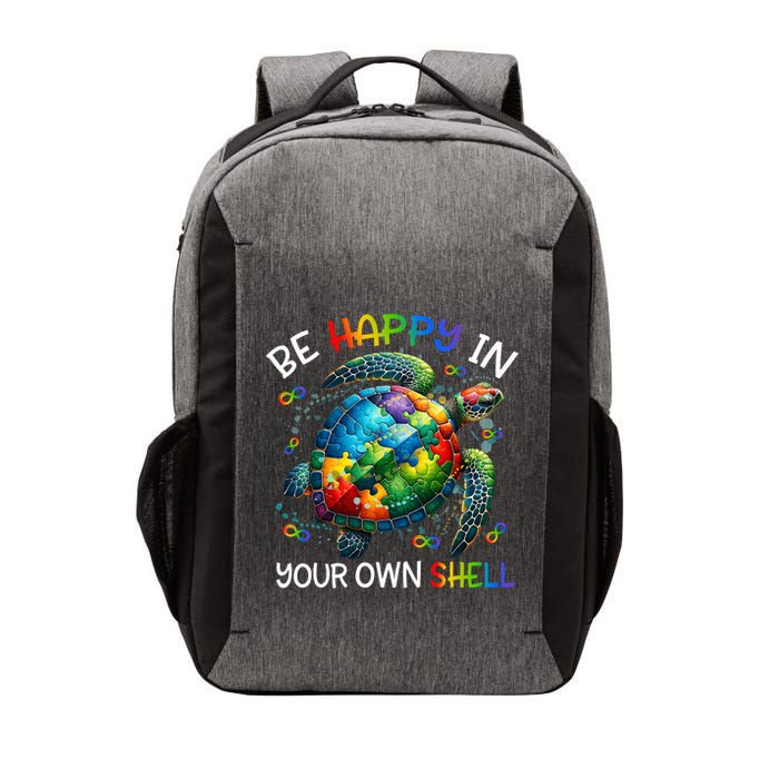 Puzzle Turtle Be Happy In Your Own Shell Autism Awareness Vector Backpack