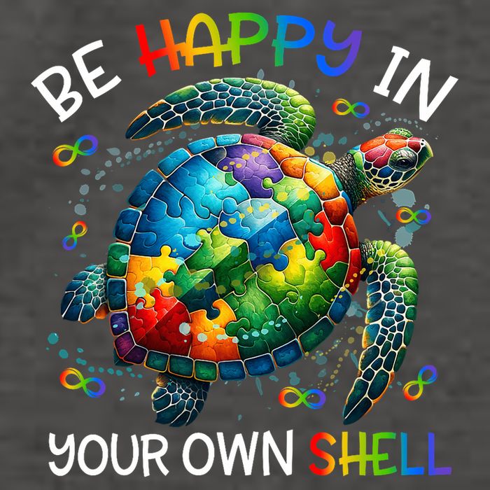Puzzle Turtle Be Happy In Your Own Shell Autism Awareness Vector Backpack