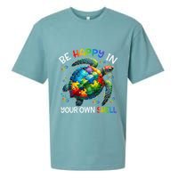 Puzzle Turtle Be Happy In Your Own Shell Autism Awareness Sueded Cloud Jersey T-Shirt