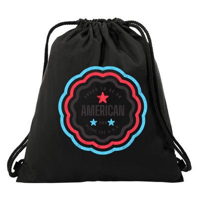 Proud To Be An American Patriotic Usa Gift Drawstring Bag