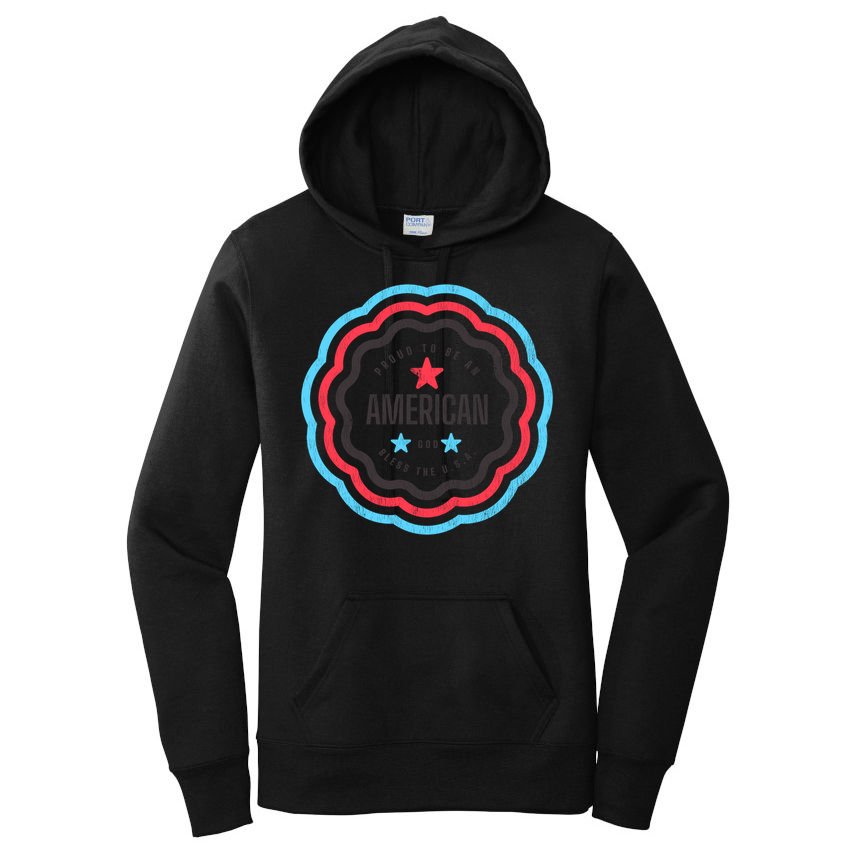 Proud To Be An American Patriotic Usa Gift Women's Pullover Hoodie
