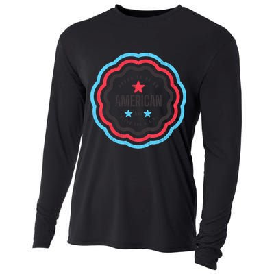 Proud To Be An American Patriotic Usa Gift Cooling Performance Long Sleeve Crew