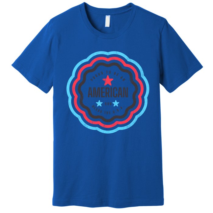 Proud To Be An American Patriotic Usa Gift Premium T-Shirt