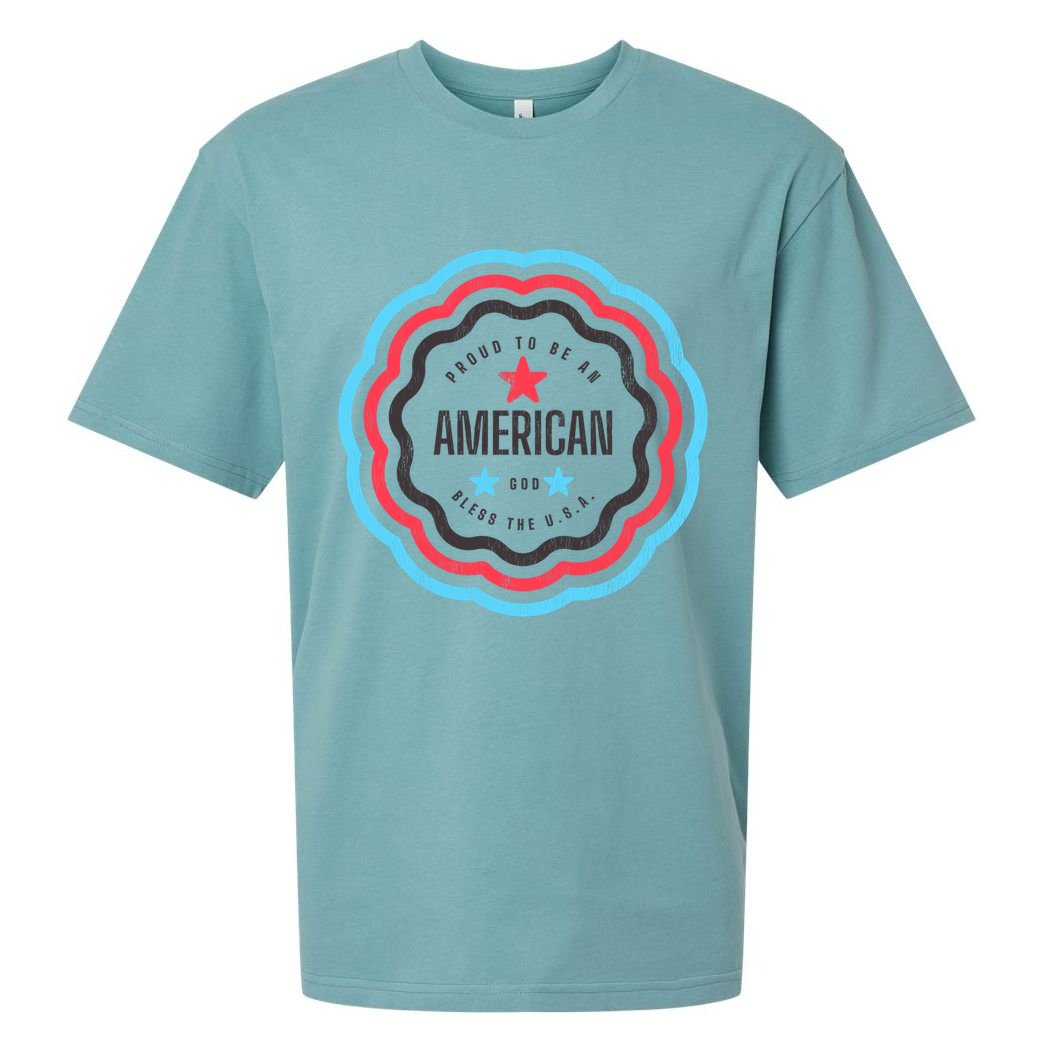 Proud To Be An American Patriotic Usa Gift Sueded Cloud Jersey T-Shirt