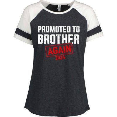 Promoted To Big Brother 2024 Again For New Baby Shower Enza Ladies Jersey Colorblock Tee